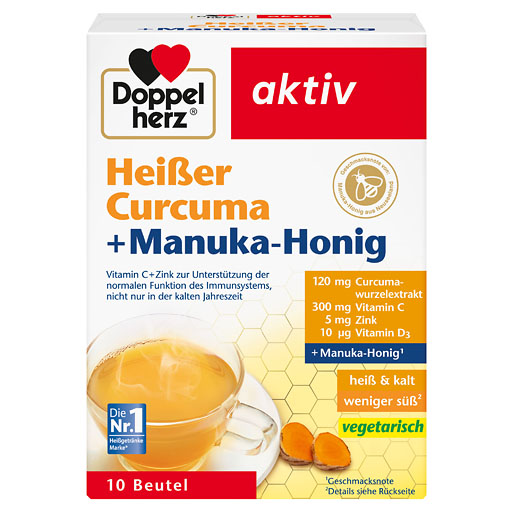 DOPPELHERZ hei&szlig;er Curcuma+Manuka-Honig Granulat